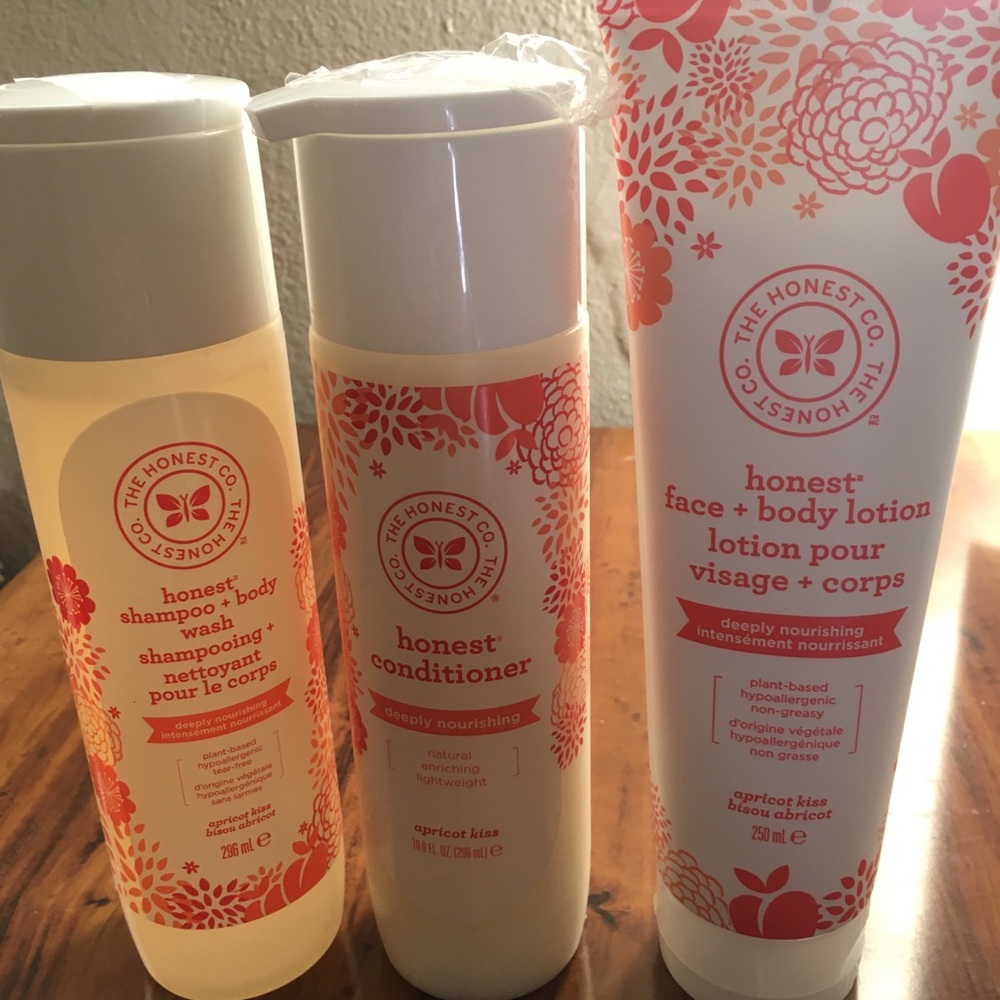 The Honest Company Shampoo, conditioner and lotion